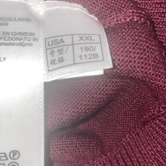 Brooks Brothers Saxxon Sweater Men’s XL 1/4 Zip Wool Cranberry Red - Picture 6 of 6